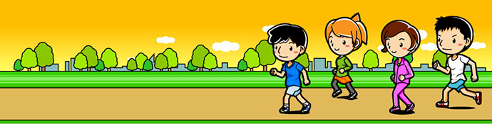 イラスト：ジョギングする男女