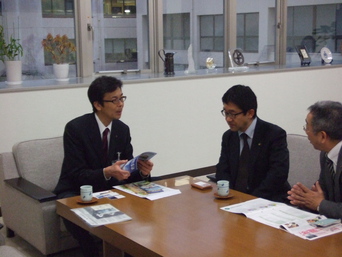 写真：千葉県銚子市長ほか視察訪問の様子