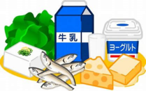 カルシウムたっぷり食品イラスト