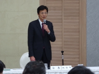 写真　4月定例市長会議　齊藤栄市長会長挨拶