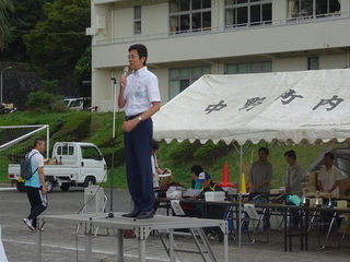 写真　中野町内会体育祭　市長挨拶