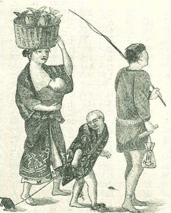 浜から帰る漁夫(写生画)の画像
