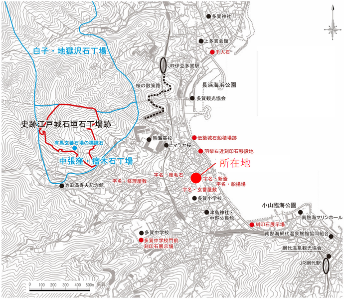 下多賀神社の位置図