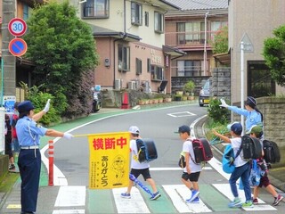 通学路における交通安全指導