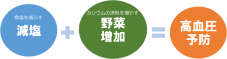 減塩プラス野菜摂取で高血圧予防