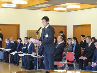 市長挨拶の様子