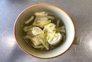 麩とチーズを乗せる