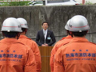市長挨拶の様子