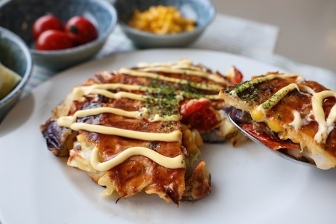夏野菜のお好み焼き