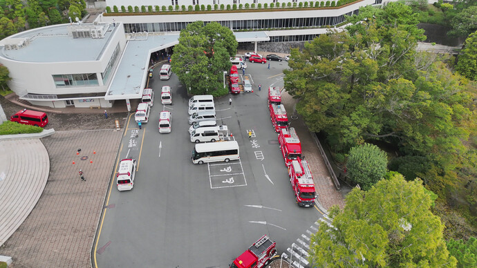 ドローンで上空から撮影