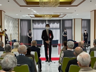 市長挨拶の様子