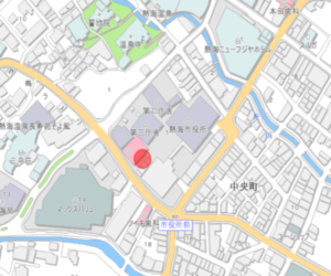 熱海市役所土のうステーション設置箇所の位置図