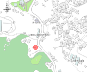 伊豆山コミュニティ防災センター土のうストックヤード設置箇所の位置図