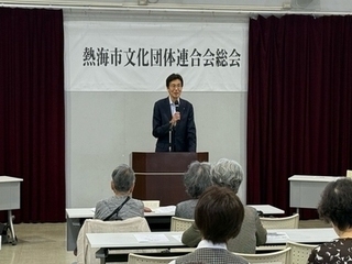 市長あいさつの様子