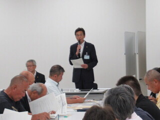 市長あいさつの様子